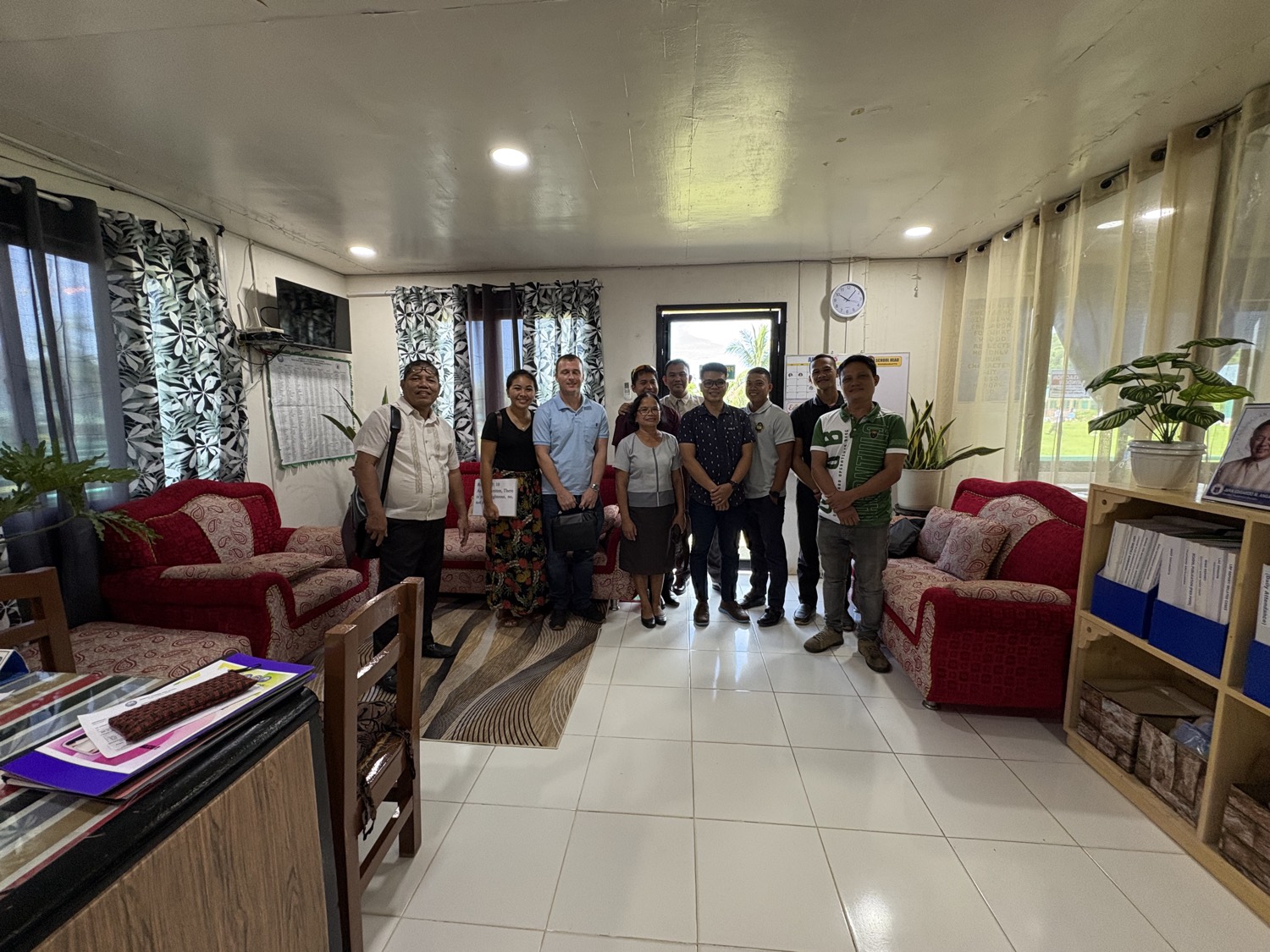 Meeting with the principal and school officials at Candijay National High School