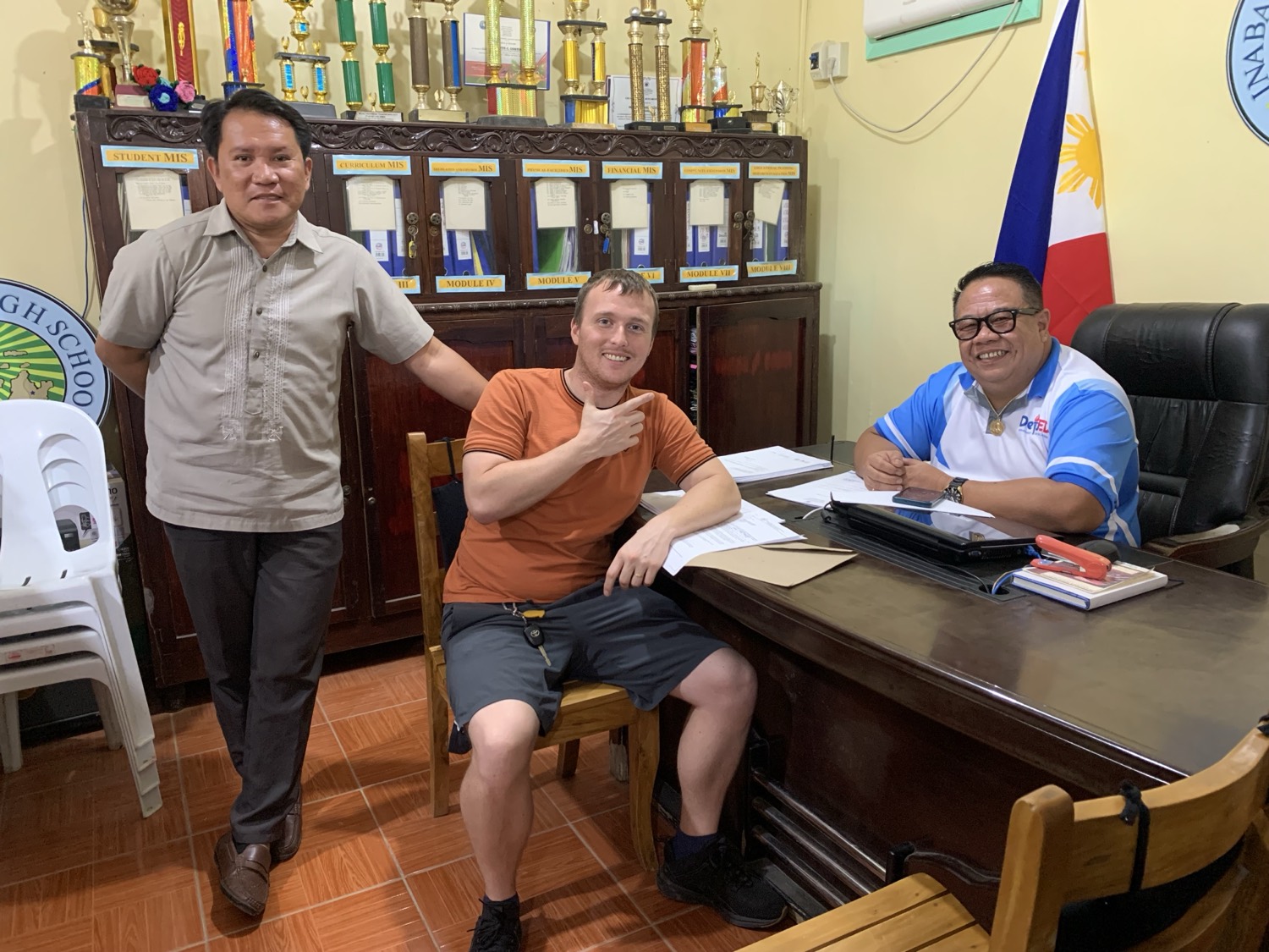 At the principal's office at Inabanga High School